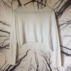 White Cropped Longsleeve